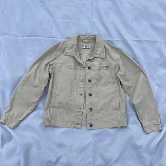 Sorel Button Up Twill Jacket Womens Size Medium Garden Beige Canvas Denim - Picture 3 of 7